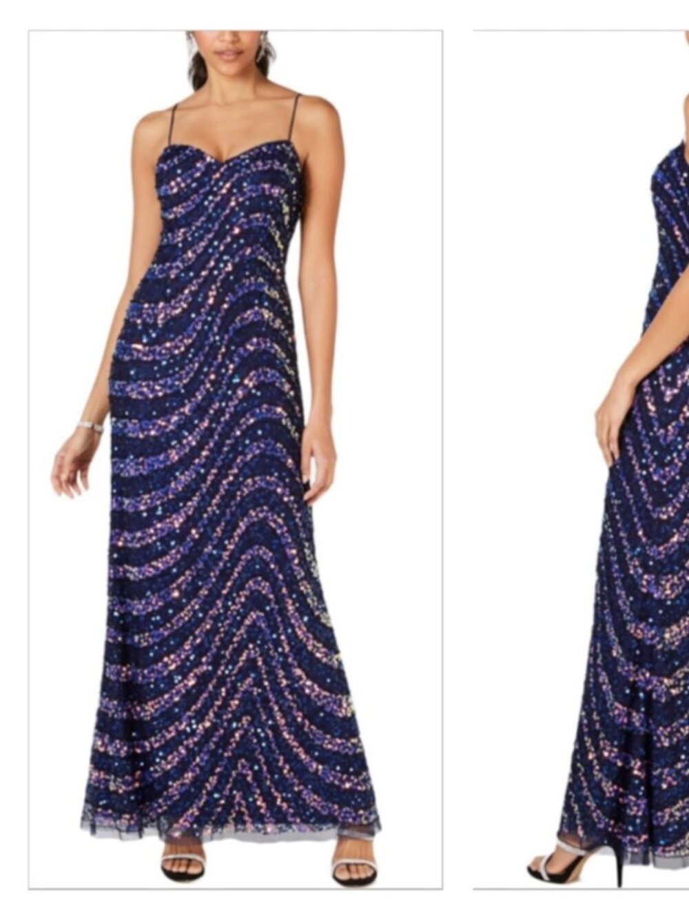 Adrianna Papell Sequined Embellished Dress 1470